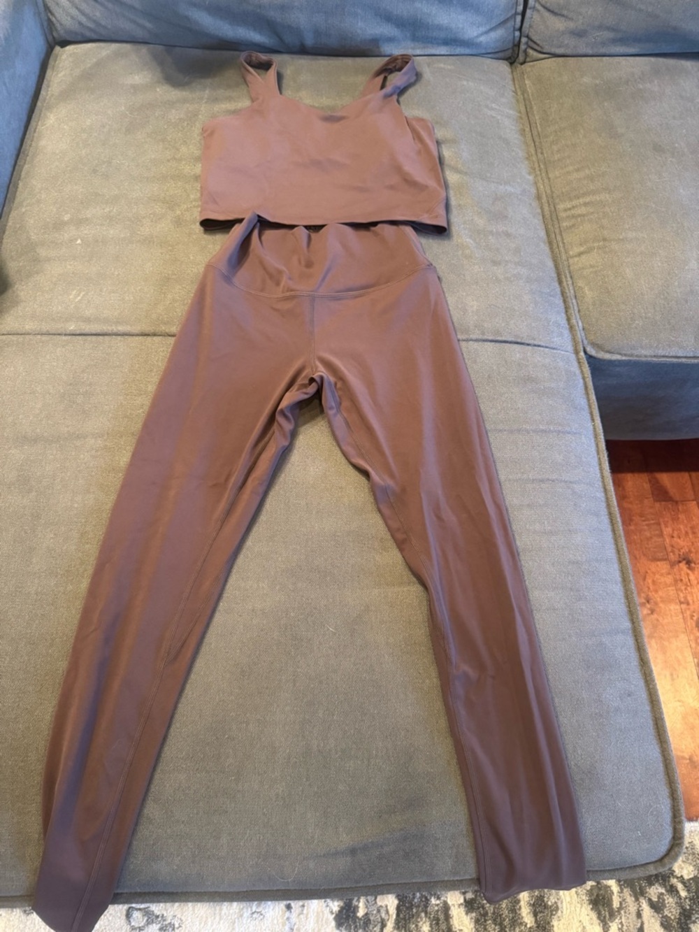 QUINCE Brand: Two-Piece Active Set - Crop Tank & High-Waist Leggings. NWOT